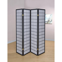 Coaster Furniture 4624 4-panel Folding Screen Black and White